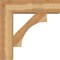 Ekena Millwork Westlake Block Rough Sawn Bracket w/ Offset Brace, Western Red Cedar, 8"W x 28"D x 28"H BKT0806X28X28WTL05RWR - alternate 3